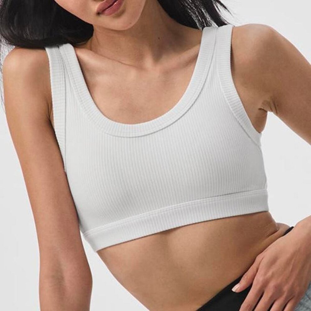 Alo Yoga Wellness bra in white